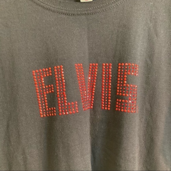 KUN Sz  2X Elvis Presley Rhinestone Short Sleeve T-shirt Tee - Picture 2 of 4